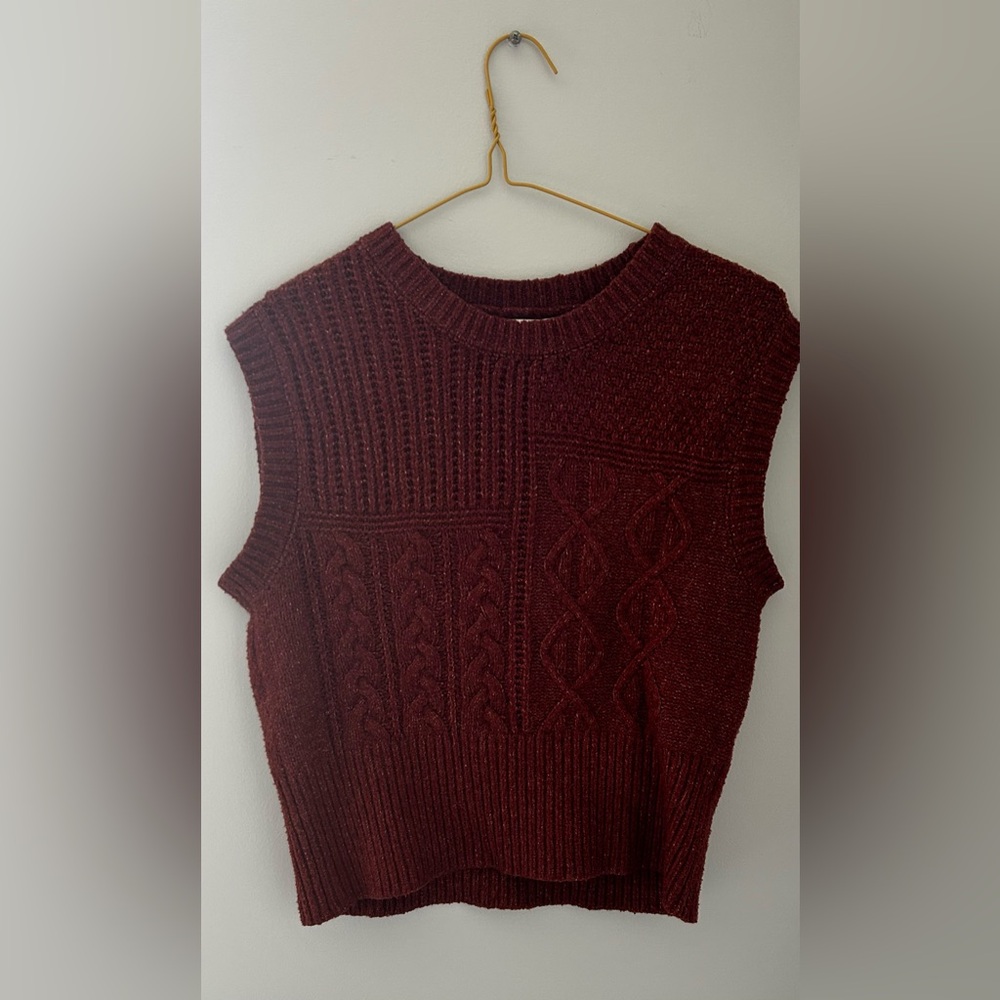 Women's Burgundy Sweater Vest